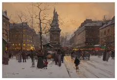 Place de la Republique by Eugène Galien-Laloue, watercolour and gouache on paper, sold Jan 2026