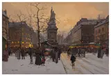 Place de la Republique by Eugène Galien-Laloue, watercolour and gouache on paper, sold Jan 2026