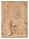 The Devoted Wife by Hubert-François Gravelot, pencil and watercolour, offered Jan 2026