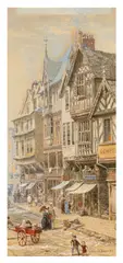 Chester signed 'Louise Rayner' (lower right ) watercolour and bodycolour Dimensions:26 x 12 cm by Louise Rayner, watercolour and bodycolour, sold Jan 2026