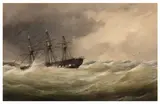 Indiamen sailing in a Gale by Charles Taylor, watercolour and bodycolour, sold Jan 2026
