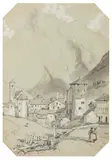 The Village of Simpion by Edward Lear, pencil, offered Jan 2026