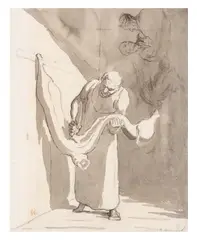 Le boucher by Honoré Daumier, charcoal, offered Jan 2026