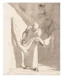 Le boucher by Honoré Daumier, charcoal, offered Jan 2026