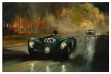 Les Mans 1953 Rolt/Hamilton ‘C’ Type Jaguar by Dion Pears, oil on canvas, sold Dec 2025