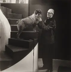 Le Corbusier With His Dog Pinceau by Robert Doisneau, Silver gelatin print, printed later, image size, sold Nov 2025