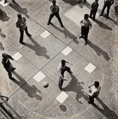 Dodge Ball by Arthur Leipzig, Silver gelatin print, printed later, image size, offered Nov 2025