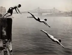 Divers by Arthur Leipzig, Silver gelatin print, printed later, image size, offered Nov 2025
