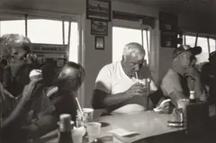 Man at the Diner by Tom Bamberger, print, sold Nov 2025