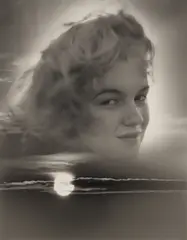 Marilyn Monroe at Sunset by Andre de Dienes, Silver gelatin print, printed later, image/sheet size, sold Nov 2025