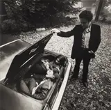 Father and His Two Children, c.1980 Silver gelatin print, image size 19 x 19cm, sheet size 25 x 20.2cm by Arthur Tress, Silver gelatin print, image size, sold Nov 2025