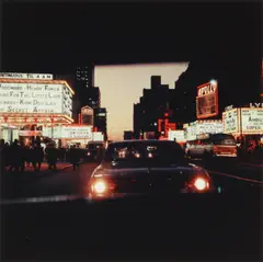 42nd Street at Night by Mario Carnicelli, pencil, sold Nov 2025