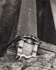 Elizabeth under the Manhattan Bridge by Spencer Tunick, Silver gelatin print, image size, sold Nov 2025