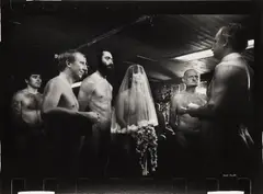 Nudist Wedding by Elliott Erwitt, Silver gelatin print, flush-mounted to board, image size, sold Nov 2025