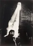 Orson Welles on the set of Chimes at Midnight by Nicolas Tikhomiroff, Silver gelatin print, printed later, image size, sold Nov 2025