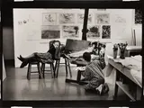 Untitled by Elliott Erwitt, Silver gelatin print, printed later, flush-mounted to card, image size, sold Nov 2025