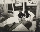 John Lennon and Yoko Ono by Tony Grylla, Silver gelatin print, printed later, image size, sold Nov 2025