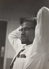 Malcolm X by Roy Schatt, Silver gelatin print, printed later, image size, offered Nov 2025