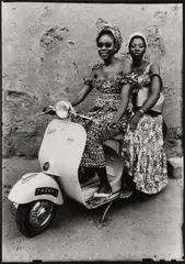 Untitled [Two Women on Vespa] by Seydou Keïta, Silver gelatin print, printed, sold Nov 2025