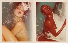 Pat Cleveland and Grace Jones by Antonio Lopez, ink, sold Nov 2025