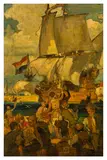Departure of a Dutch convoy by Elijah Albert Cox, oil on canvas, offered Nov 2025