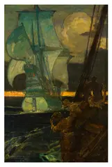 The ghost ship by Elijah Albert Cox, oil on canvas, sold Nov 2025