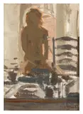 Nude in the Window by Ken Howard, oil on canvas, sold Nov 2025