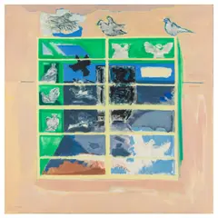 The Pigeon Loft/Setting the Birds Free by David Michie, oil on canvas, offered Nov 2025