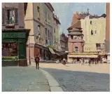 Place Saint-Michel by Edward Seago, oil on canvas, sold Nov 2025