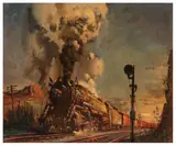 Sunset of an Era by Terence Cuneo, oil on canvas, sold Nov 2025
