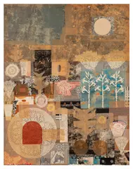 The Petrified Forest by John Christopherson, mixed media and collage, sold Nov 2025