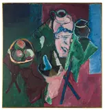 Card Table Still Life by John Watson, oil on canvas, offered Nov 2025