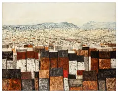 City by John Ridgewell, oil on canvas, sold Nov 2025