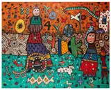 Dolly Day by Alan Davie, oil on canvas, sold Nov 2025