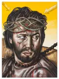 Study for Jesus Meets His Mother by Chris Gollon, 2004, acrylic on canvas, sold Nov 2025