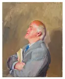 Study of Edward Fry by Robert Lenkiewicz, oil on canvas, sold Nov 2025
