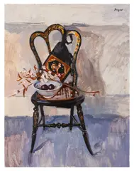 The Decorated Chair by Norman Edgar, oil on canvas, offered Nov 2025