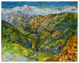 Mountains near La Clusaz III by Marie Walker Last, oil on canvas, sold Nov 2025
