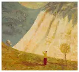 In the White Valley by Robert Maclaurin, oil on canvas, sold Nov 2025