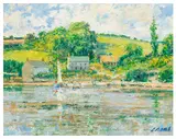 Sailing by the Shore by Charles Neal, oil on board, sold Nov 2025