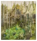 Forest Clearing by James Reeve, oil on canvas, sold Nov 2025