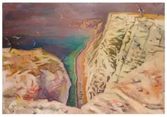 Batshead Dorset by Robert Organ, oil on canvas, sold Nov 2025