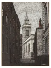 Street Scene by Stuart Walton, oil on board, sold Nov 2025