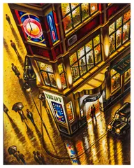 Rainy Night by John Duffin, oil on canvas, sold Nov 2025