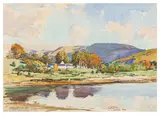 Highland Loch by Stanley Cursiter, watercolour on paper, sold Nov 2025