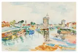 Harbour at La Rochelle by Paul Maze, watercolour, sold Nov 2025