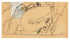 Untitled by Ceri Richards, gouache, offered Nov 2025