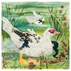 Muscovy Drake by Mark Hearld, gouache, sold Nov 2025