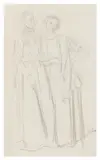 Euphemia Lamb and Dorelia McNeill by Augustus John O.m., pencil, sold Nov 2025