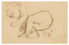 Pyramus Asleep by Augustus John O.m., ink, sold Nov 2025